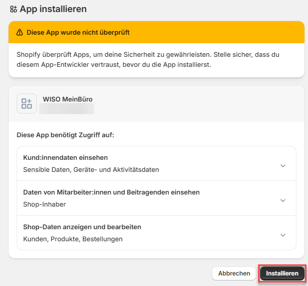 Übersicht App
