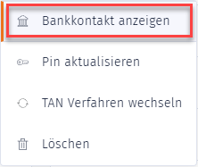 Bankkontakt anzeigen