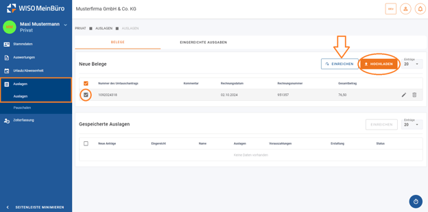 auslage-einreichen-ma