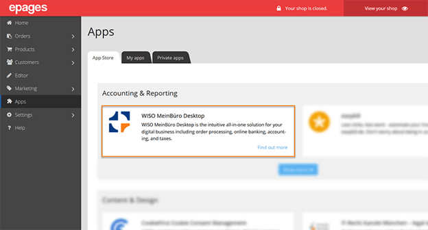 App WISO MeinBüro Desktop