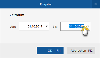 Eingabefeld - Zeitraum