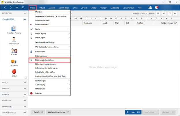 Daten wiederherstellen