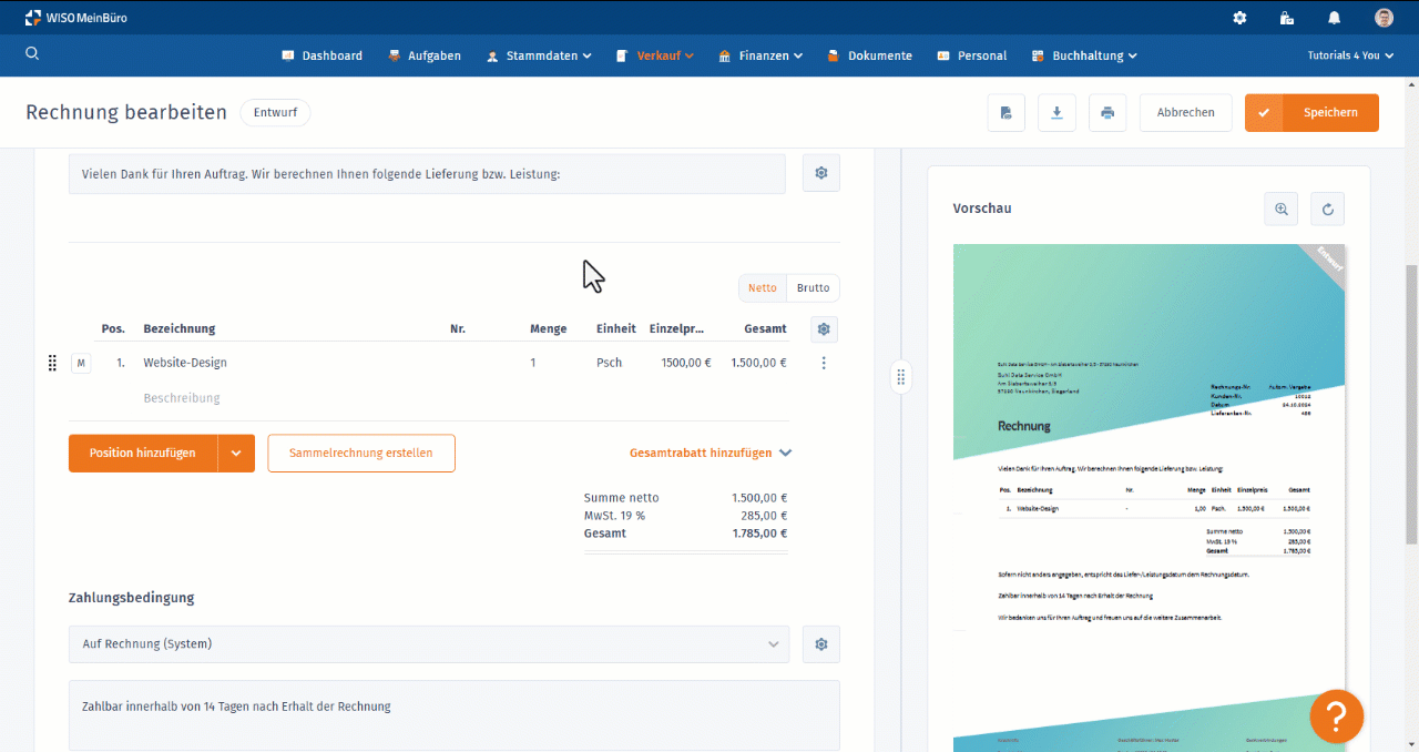 Spalten aus- und einblenden